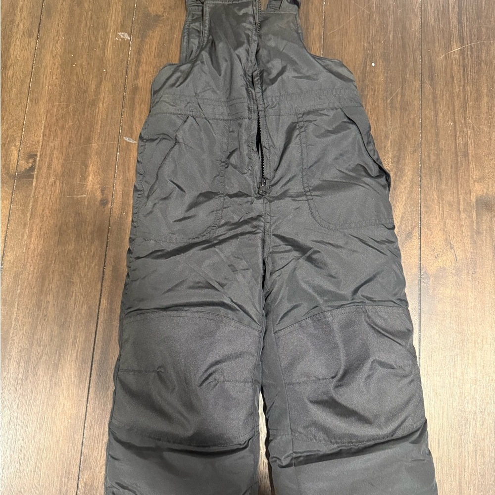 Children's Black Snow Bib Overalls